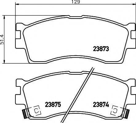 23873/15,0мм Тормозные колодки PAGID T1335 PAGID