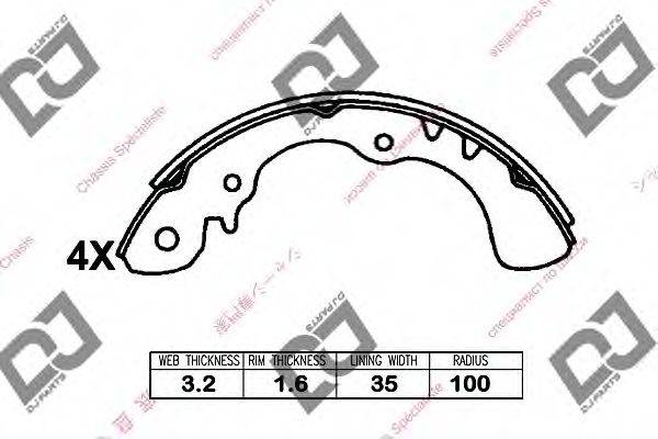 Комлект тормозных накладок BS1176 DJ PARTS