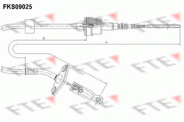 Трос, управление сцеплением FKS09025 FTE