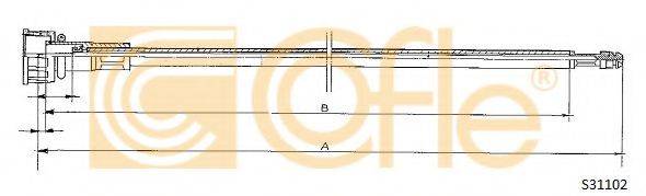 Тросик спидометра S31102 COFLE