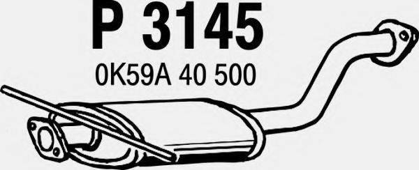 Средний глушитель выхлопных газов P3145 FENNO