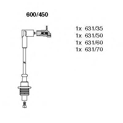 Комплект проводов зажигания 600/450 BREMI