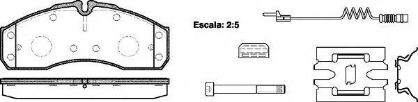 Комплект тормозных колодок, дисковый тормоз 0651.22 REMSA
