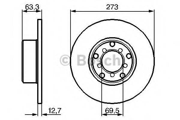 Тормозной диск 0 986 478 055 BOSCH