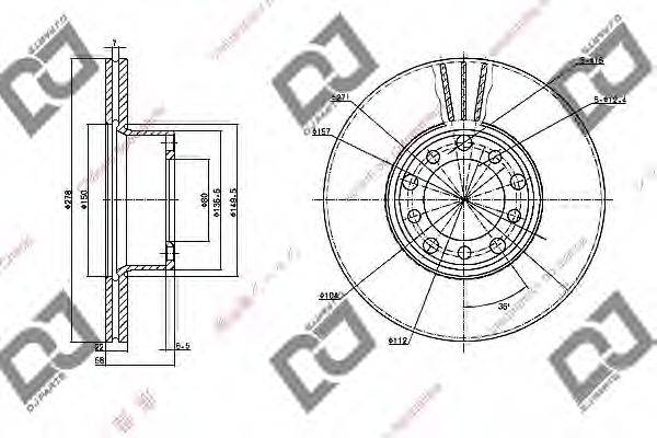 Тормозной диск BD1125 DJ PARTS