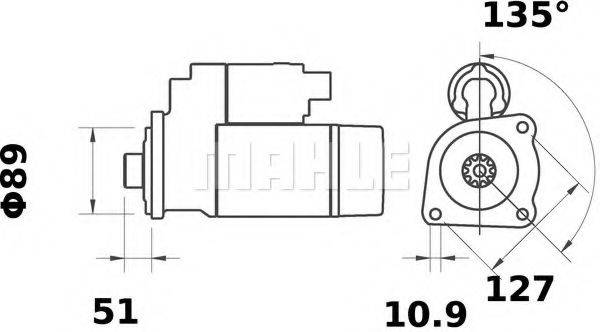 Стартер MS 26 MAHLE ORIGINAL