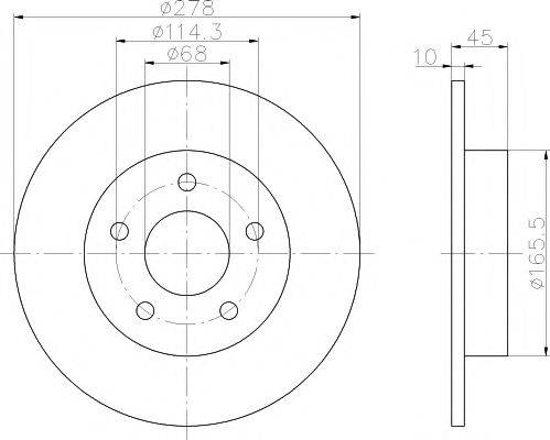 Тормозной диск MDC1606 MINTEX