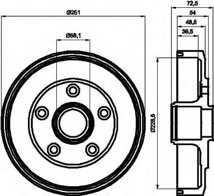 Тормозной барабан 14.5827.10 BREMBO