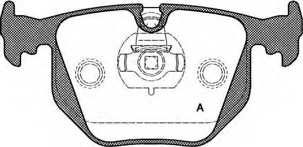 Комплект тормозных колодок, дисковый тормоз BPA0381.30 OPEN PARTS