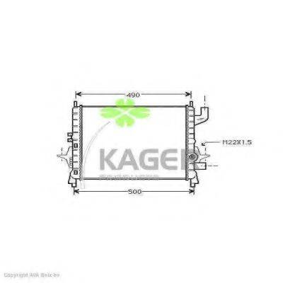 Радиатор, охлаждение двигателя 31-0957 KAGER