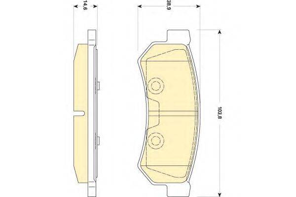 Комплект тормозных колодок, дисковый тормоз 6141789 GIRLING