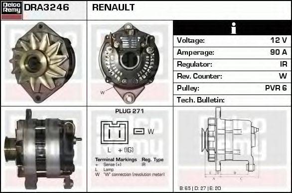 Генератор DRA3246 REMY