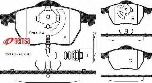 Комплект тормозных колодок, дисковый тормоз V10-8132-1 VAICO