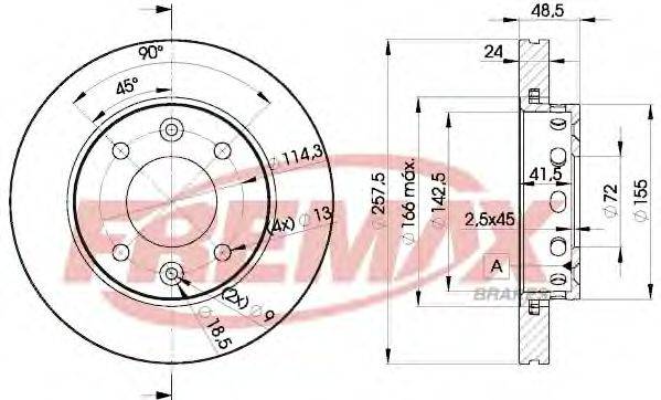 Тормозной диск BD-3248 FREMAX