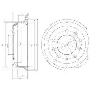 Тормозной барабан BF8 DELPHI