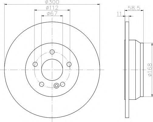 Тормозной диск 8DD 355 106-881 HELLA PAGID