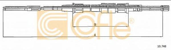 Трос, стояночная тормозная система 10.748 COFLE