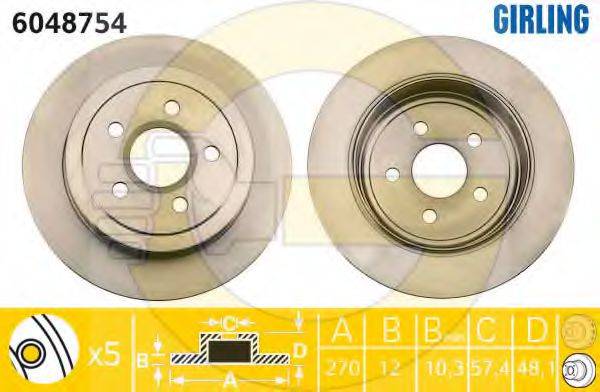 Тормозной диск 6048754 GIRLING