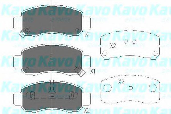 Комплект тормозных колодок, дисковый тормоз KBP-2033 KAVO PARTS