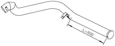 Труба выхлопного газа 21734 DINEX