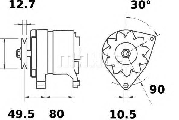 Генератор MG 496 MAHLE ORIGINAL