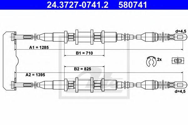 Трос, стояночная тормозная система FBS17016 FTE