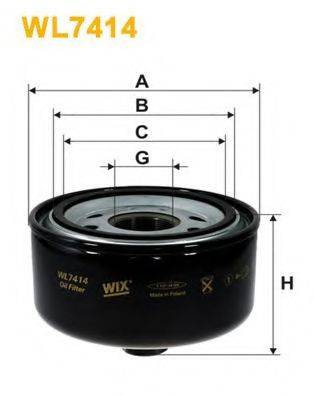 Фильтр масляный WL7414 WIX FILTERS