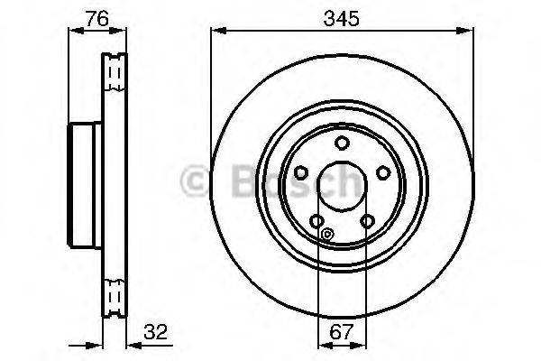 Тормозной диск 0 986 478 964 BOSCH