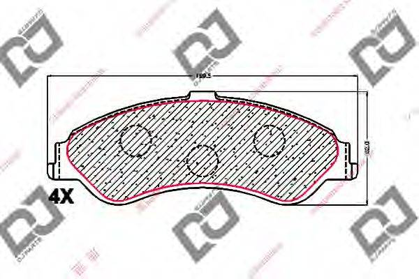 Комплект тормозных колодок BP1704 DJ PARTS