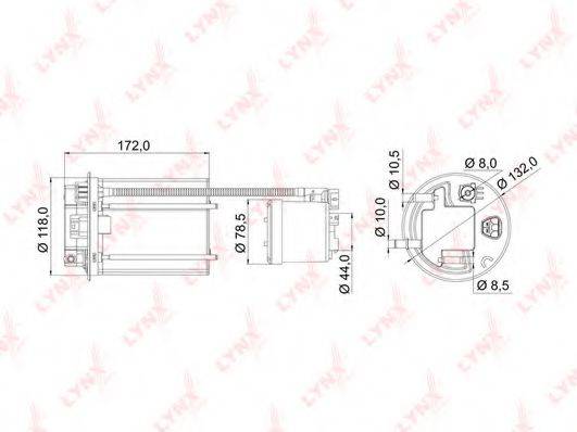 Фильтр топливный LF-985M LYNXauto