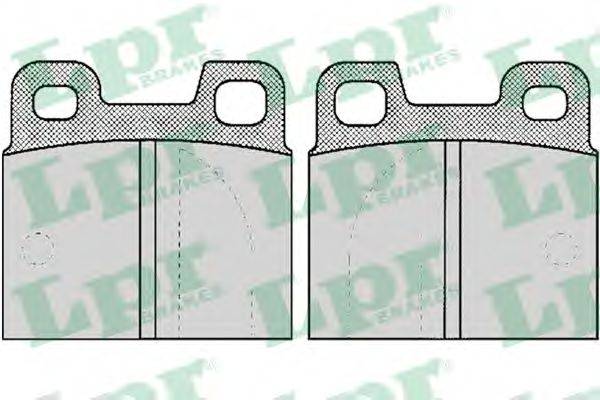Комплект тормозных колодок, дисковый тормоз 05P028 LPR