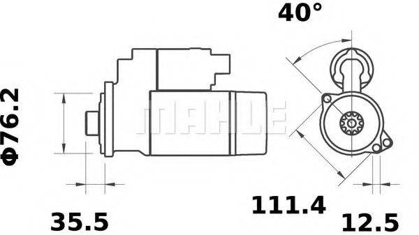 Стартер MS 48 MAHLE ORIGINAL