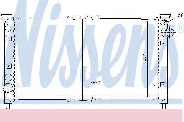 Радиатор, охлаждение двигателя 62398 NISSENS