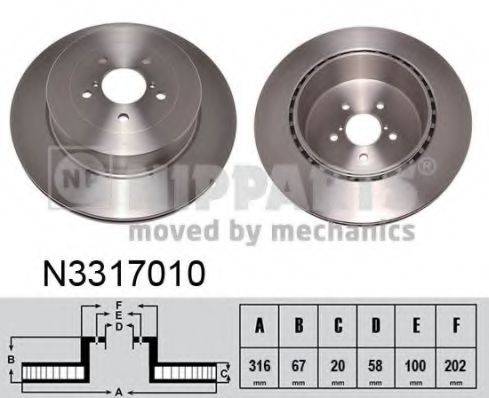 Тормозной диск N3317010 NIPPARTS