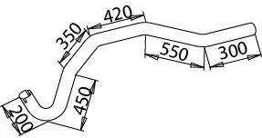 Труба выхлопного газа 51270 DINEX