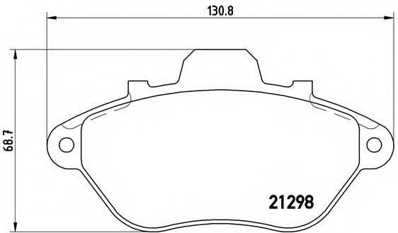 Комплект тормозных колодок, дисковый тормоз P 61 039 BREMBO