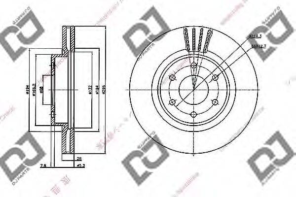 Тормозной диск BD2058 DJ PARTS