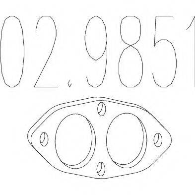 Прокладка, труба выхлопного газа 02.9851 MTS