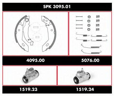 Комплект тормозов, барабанный тормозной механизм SPK 3095.01 WOKING