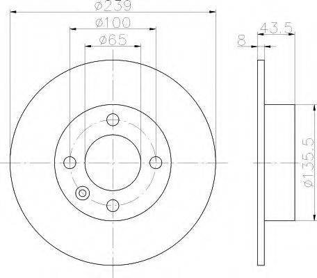 Тормозной диск 8DD 355 100-111 HELLA