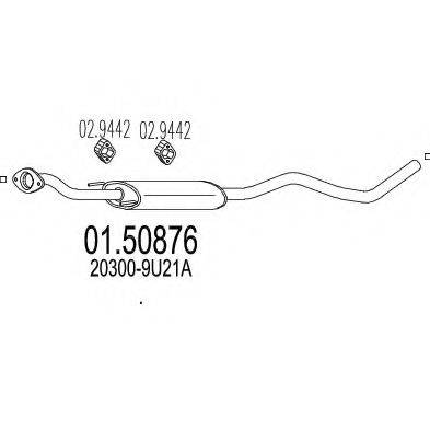 Средний глушитель выхлопных газов 01.50876 MTS