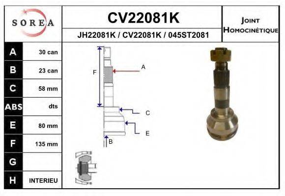 Шарнирный комплект CV22081K EAI