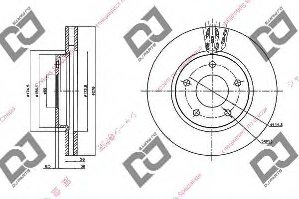 Тормозной диск BD1384 DJ PARTS