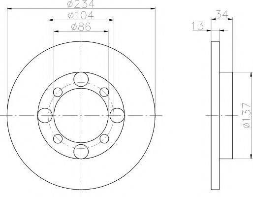 Тормозной диск 8DD 355 105-781 HELLA PAGID