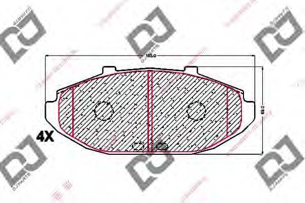 Комплект тормозных колодок BP1696 DJ PARTS