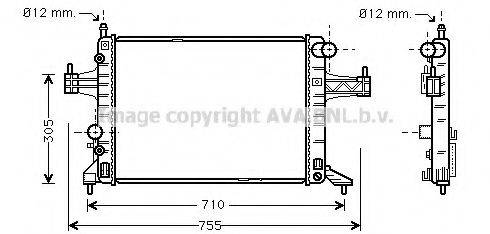 Радиатор, охлаждение двигателя OLA2304 AVA QUALITY COOLING