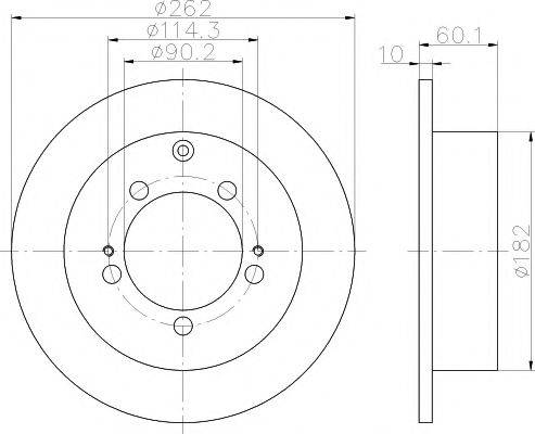 Тормозной диск MDC2307 MINTEX