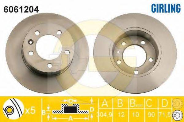 Тормозной диск 6061204 GIRLING