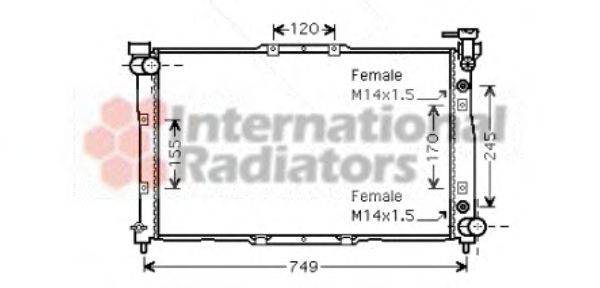 Радиатор, охлаждение двигателя ADG09867C BLUE PRINT