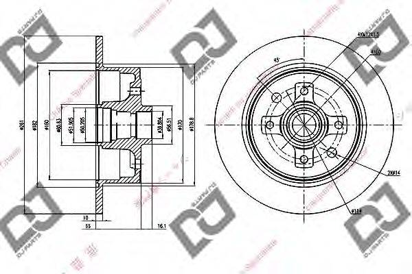 Тормозной диск BD1765 DJ PARTS